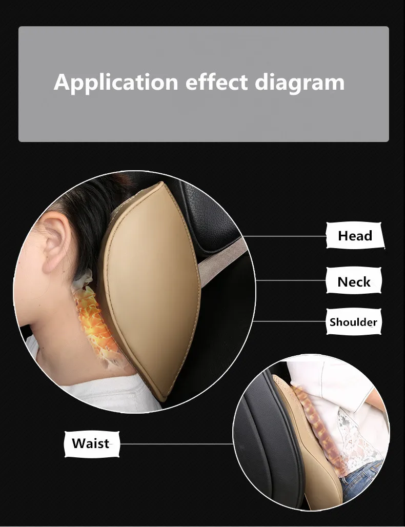 Дышащая Кожаная подушка под голову в машине с памятью на талии хлопок Автомобильная подушка для шеи поддержка сиденья четыре сезона подходит для большинства автомобилей
