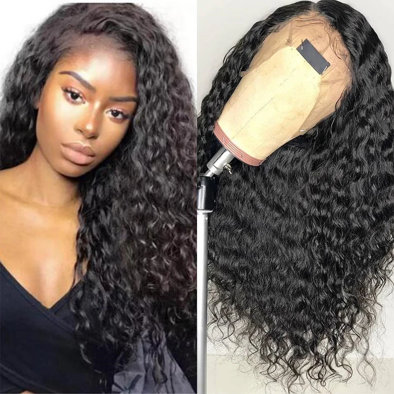 

Lace Front Human Hair Wig 250 Density Deep Curly Lace Front Wig Preplucked Lace Natural Hairline 13x6 Deep Part Wig Remy Hair