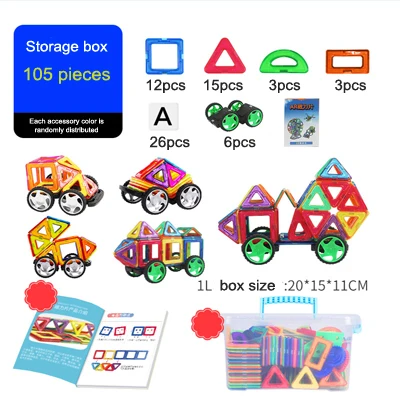 Конструктор магнитные строительные блоки магнитные игрушки для игрушек Большой размер конструктор для детей образовательное Строительство игрушки подарок - Цвет: Бургундия