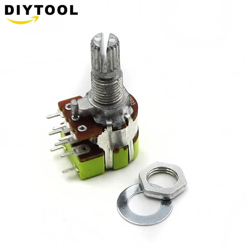 Stéréo B503 50K ohm Double Transition linéaire Contrôle Volume Potentiomètre Switch