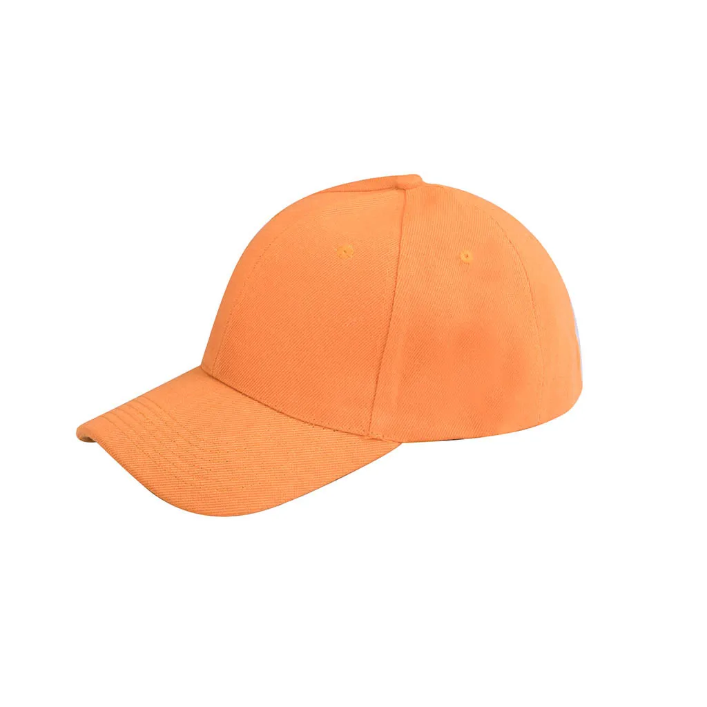 Шляпа хлопковая легкая доска однотонная бейсбольная кепка мужская шапочка из спандекса наружная Солнцезащитная шляпа папа шляпа бейсбольная кепки в стиле хип-хоп пляжная шляпа летняя женская - Цвет: Оранжевый