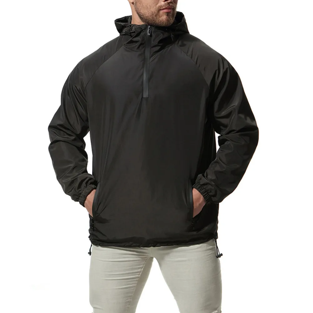 

Fashion Men's Trench Coat Winter Long Jacket Hooded Military Cotton Overcoat Top Coat #4F27