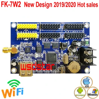 

FK-7W2 USB+WIFI LED controller card 2*HUB08+4*HUB12 1536*32 Single color Dual color LED controller card Replace FK-6W2 5pcs/lot