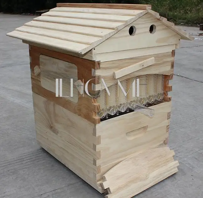 

High Quality Wooden Automatic Honey Hive Box Beehive with 7 Pcs Flow Frames