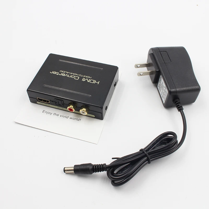 

1080P HDMI to HDMI Optical + SPDIF + RCA L/R Extractor Converter Audio Splitter High Qulaity