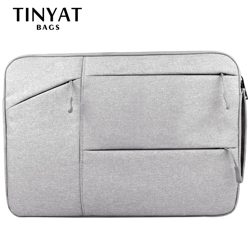 TINYAT брендовая полиэфирная Мужская Сумка водонепроницаемая мягкая ручка 15 дюймов