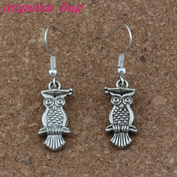 

Dr. Owl Earrings Fish Ear Hook 24pairs/lot Zinc alloy Chandelier Jewelry 9.5x38mm A-237e