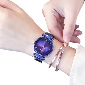 

ULZZANG Exquisite Magnet Magnetic Women Quartz Watches Ladies Wristwatches Watch