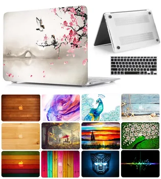 

Plastic Hard Case with Keyboard Cover For Apple macbook Air 13 Pro 15.4 Retina 12 11inch laptop bag For Macbook 13.3 inch