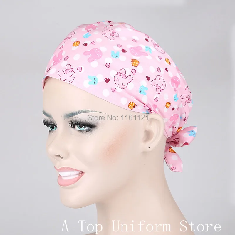 

2018 Medical Clothing Suit Surgical Cap Scrub Caps For Women Doctors And Nurse ,restaurant ,kitchen Working 100% Cotton B146