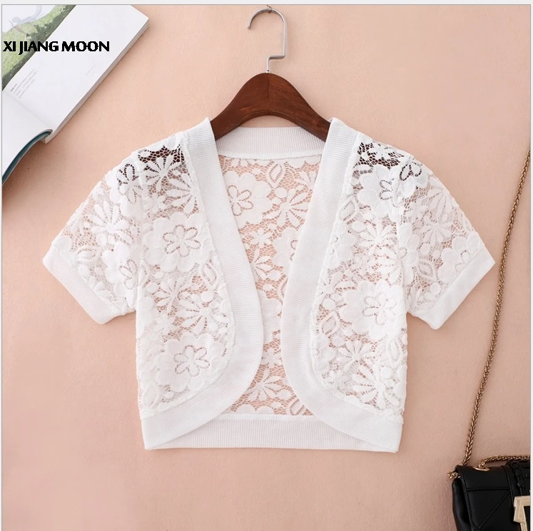 

2019 Fashion Women'S Short Cardigan Crochet Shrug Lace Hollow Out Many Colors Tassel Sweater Cape Cardigan Shurg R344