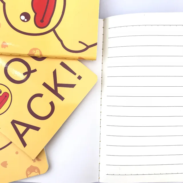 1x litter yellow duck aesthetics diary lined notebook recite words