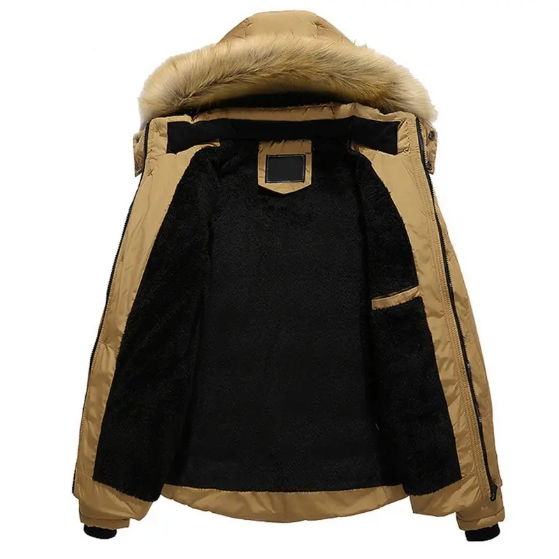 Мужские куртки-парки, Лидер продаж, качественная осенне-зимняя теплая верхняя одежда, Брендовые мужские бархатные пальто с капюшоном, повседневные ветрозащитные куртки Hombre 6XL