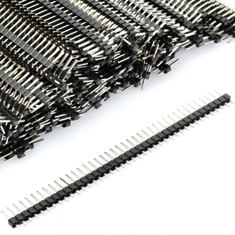 

10pcs 40 Pin 1x40 Single Row Male 2.54 Breakable Pin Header Connector Strip for Arduino Black