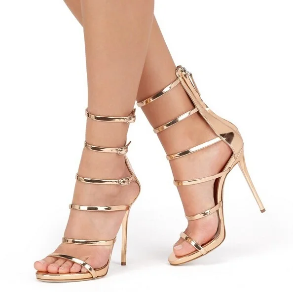 cheap gold sandals heels