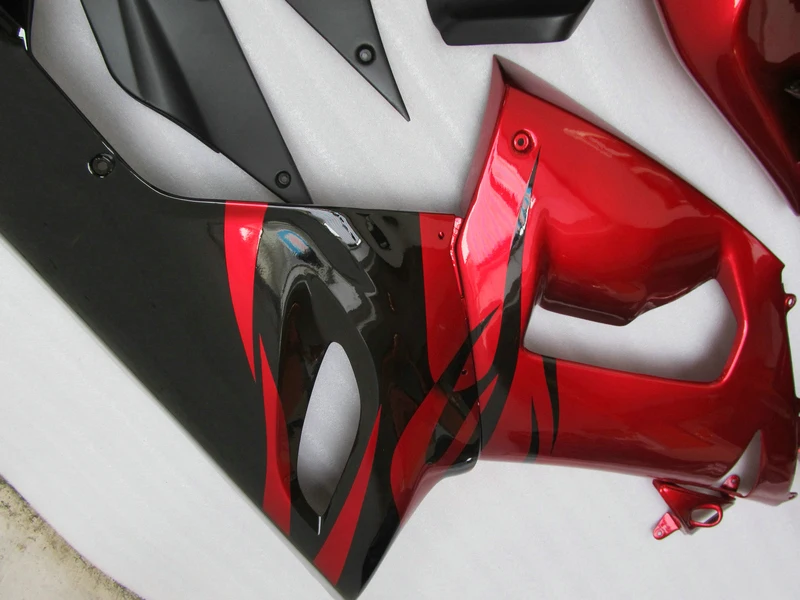 Комплект обтекателей кузова для Kawasaki ninja ZX6R 05 06 винно красный черный комплект 2005