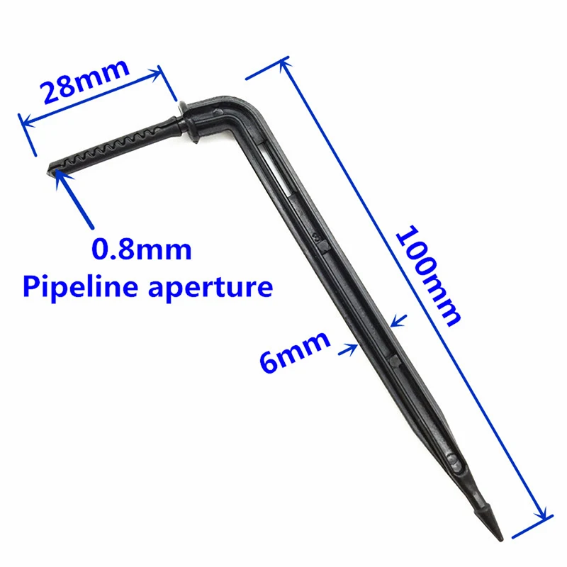 Стрелы капельницы теплицы капельного орошения системы горшечных растений полива сада микро орошения для 3/5 мм шланг 50 шт