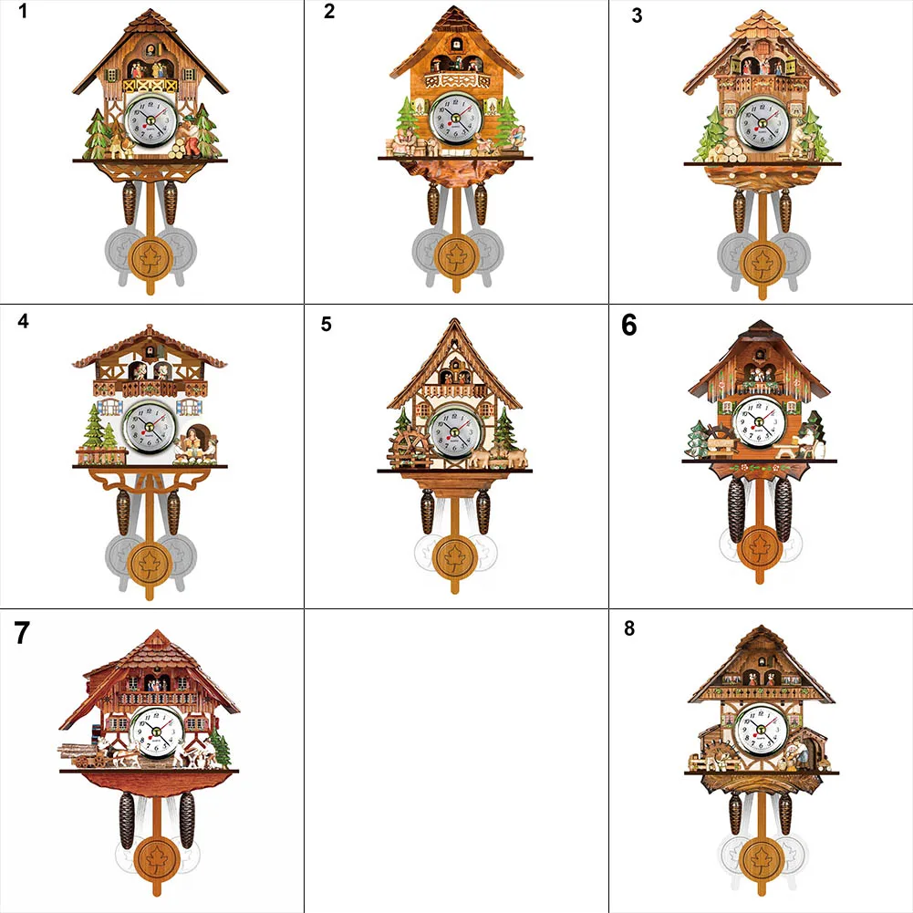 1 шт. качества старинные деревянные настенные часы с кукушкой птица времени колокол качели будильник часы домашний художественный домашний декор DA