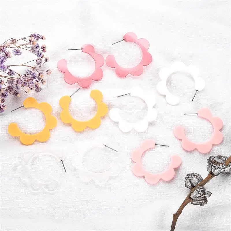 

Fashion Sun Flowers Stud Earrings Acrylic Resin for Women Stud Earrings Fresh Trends Cute Bohemian Gifts New Stud Earrings