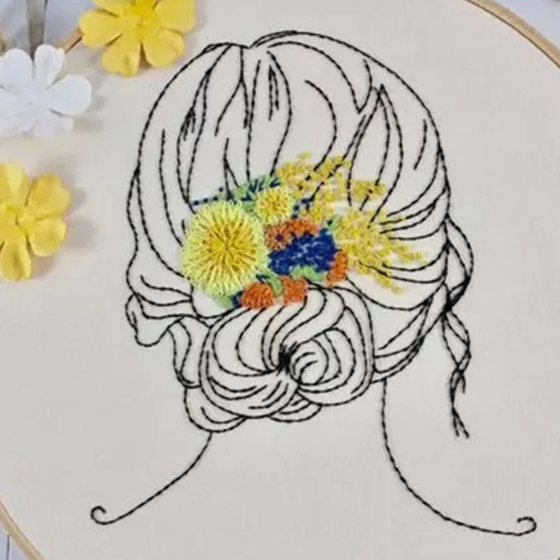 

Embroidery Diy Handmade Material Package 3D European Embroidery Novice Primary Ribbon Embroidery Simple Stereo Embroidery