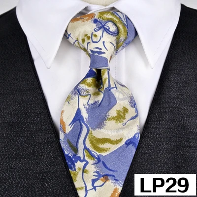 Ручная печать, мужские галстуки, галстук, узор Пейсли, геометрический, шелк, с принтом, классический,, уникальный костюм, подарок для мужчин - Цвет: LP29