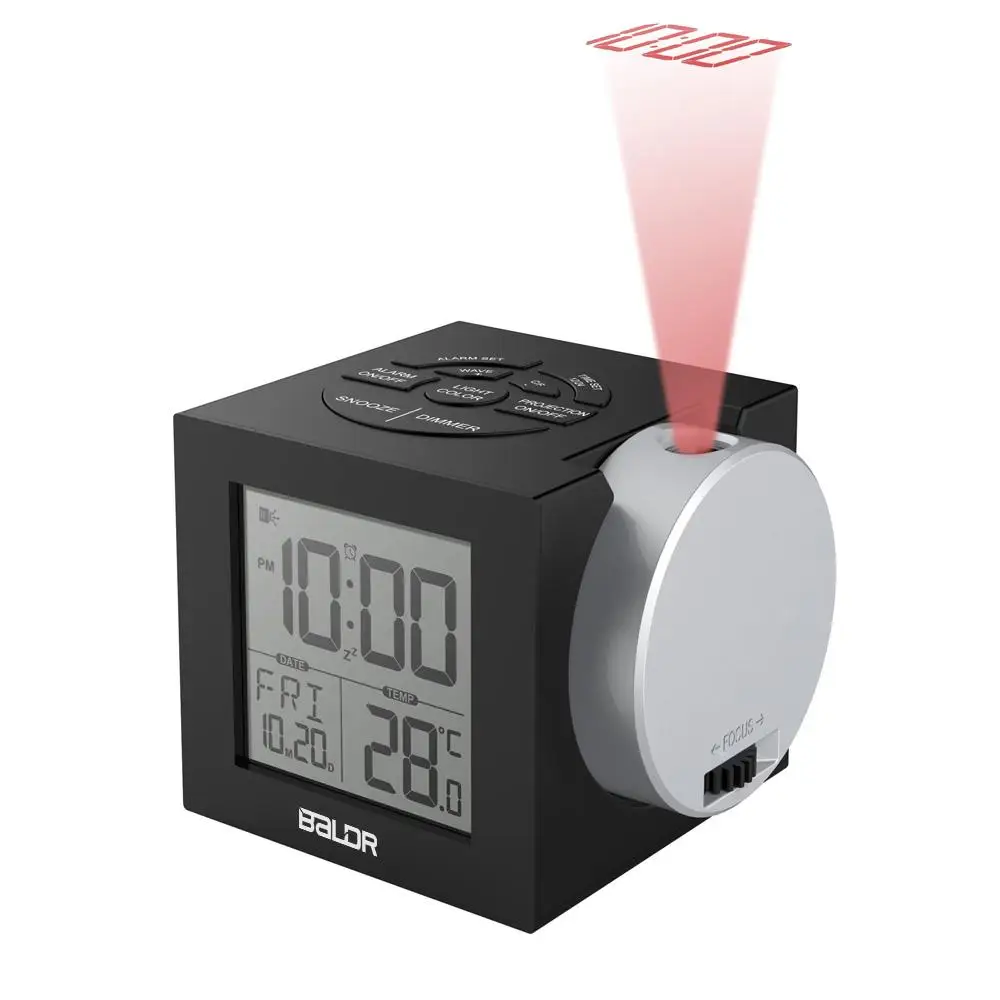 Baldr LCD Projection Alarm Clock Backlight Electronic Digital Projector
