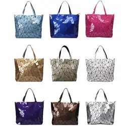 RWIHAD сумки для женщин s сложенный дамы Lingge геометрический сумка клетчатая модные сумки для 2019 Женская хозяйственная сумка на плечо