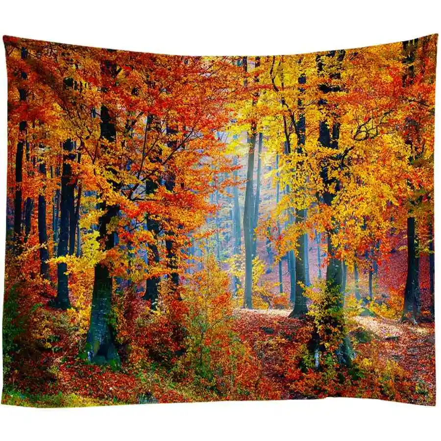 Clear River Wood Path Print Wall Tapestry Psychedelic Tree Hole Home Decor Wall Hanging for Living Room Bedroom Boho Tapestries - Color: SL021