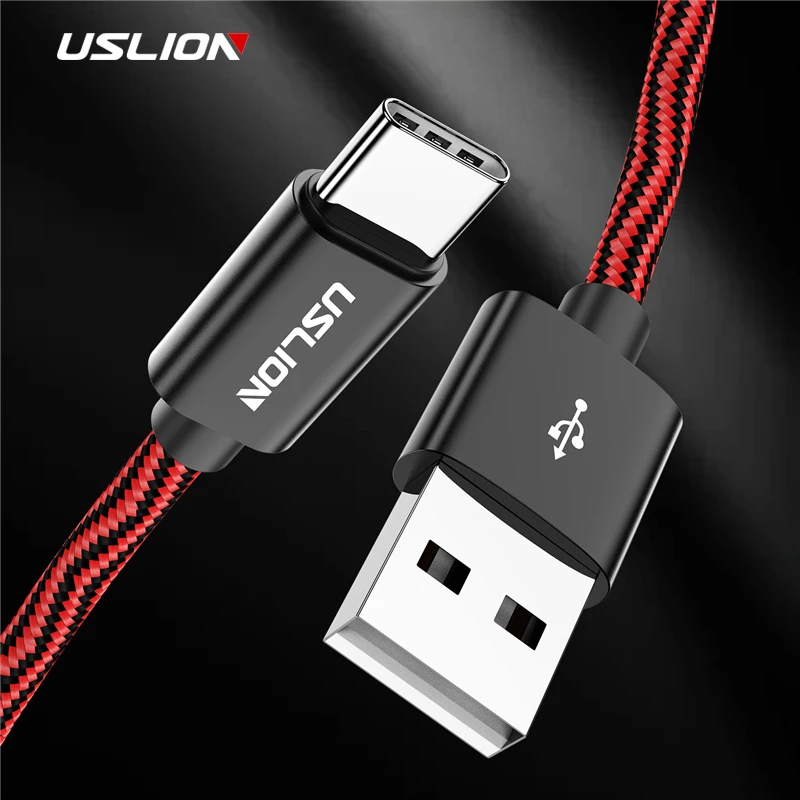 

USLION USB Type C Cable For Samsung S9 S8 Note 8 Type-c 3.1 Phone Charger Data Cable Fast Charging Usb C Cable For Xiaomi Huawei