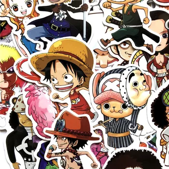 

60pcs/set Anime 2019 ONE PIECE Luffy Stickers For Car Laptop PVC Backpack Home Decal Pad Bicycle PS4 Waterproof Decal F5