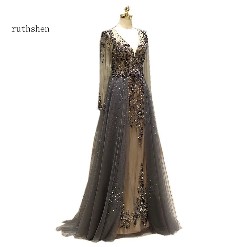 Diamonds Neck Prom Dresses