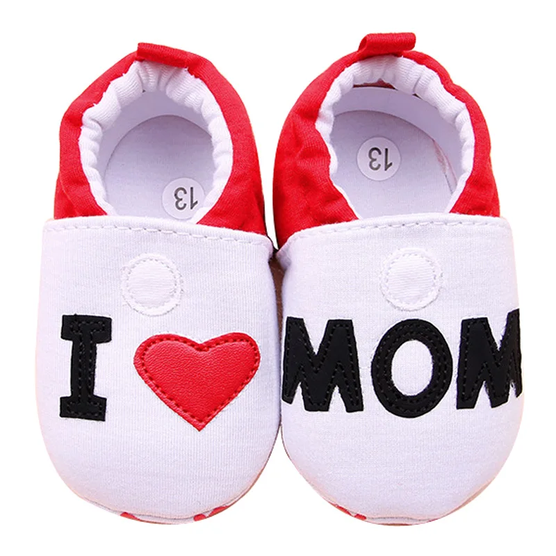

Baby Shoes Boy Girl First Walker for Newborn Infant Toddler I Love Mom Sneaker Shoes 0 to 12 Months