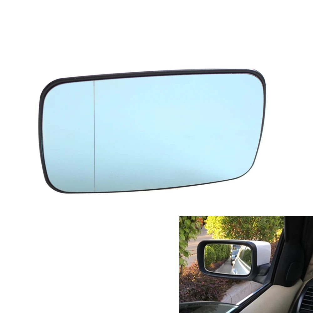 Right Side Rearview Review Split Mirror Heated Glass Blue Fit For Bmw