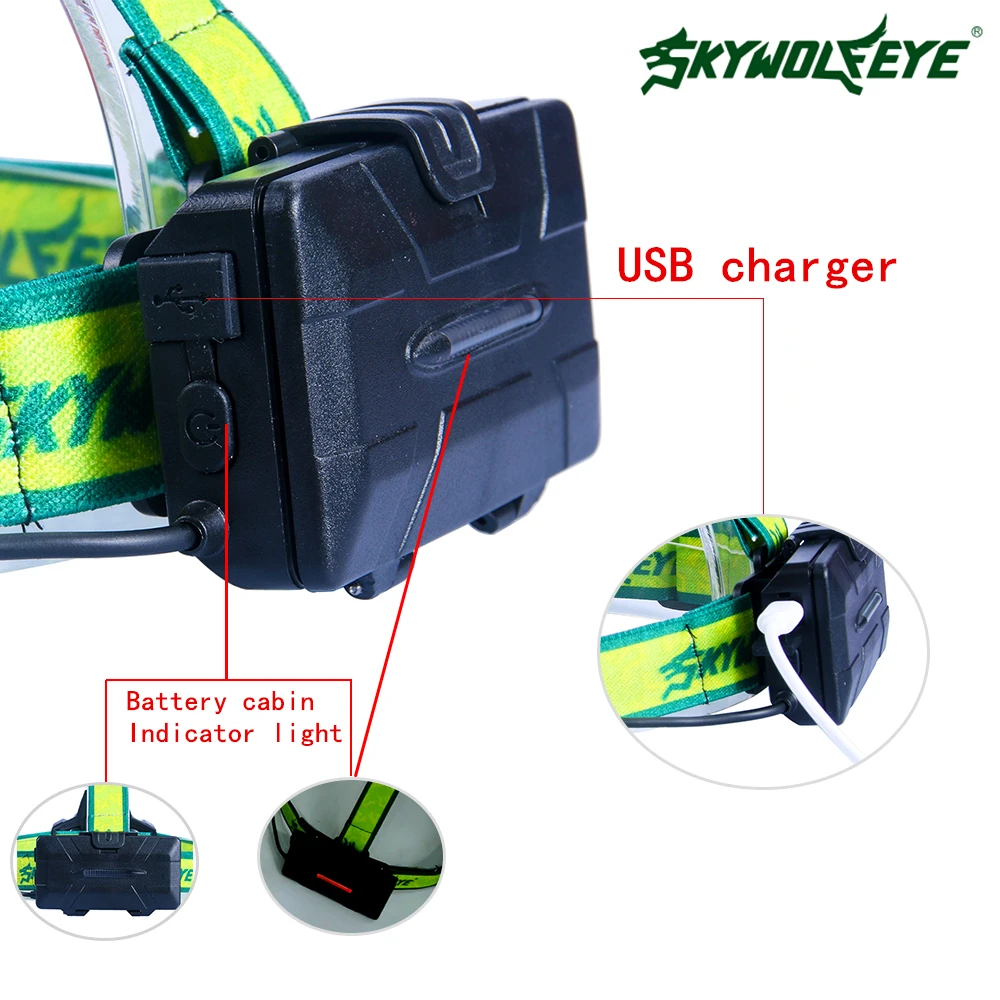 usb head light led