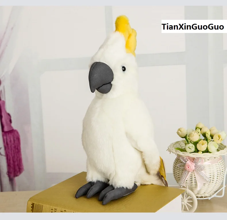 

high quality goods about 26cm beautiful bird white parrot plush toy soft doll birthday gift b2728