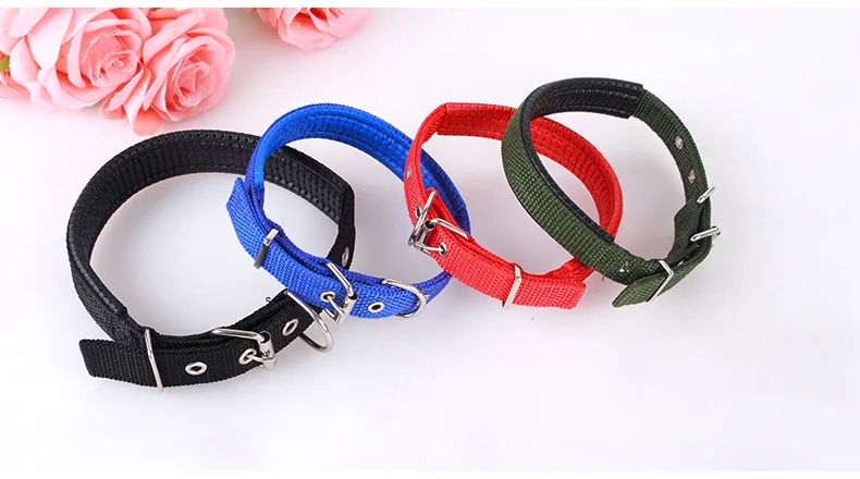 Pet nylon Collar Adjustable Outdoor Sports Safety PORON Collar For Dogs Cats Chihuahua Teddy Golden Retriever S M L XL XXL (7)