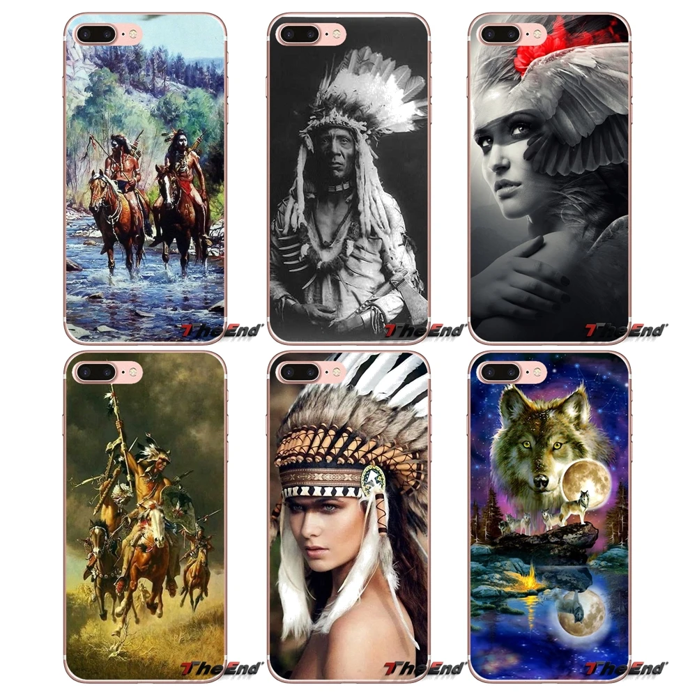

For Huawei G7 G8 P7 P8 P9 Lite Honor 4C 5X 5C 6X Mate 7 8 9 Y3 Y5 Y6 II 2 Pro 2017 Indian feathers native american Soft TPU Case