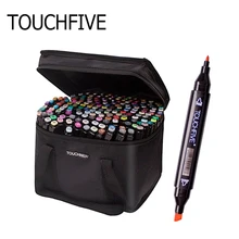 Кожа Эскиз Маркер Touchfive 30/40/60/80/168 Цвет двойная щетка ручка эскиз алкоголя маркеры набор маркеров для живописи манга товары для рукоделия