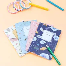 4 шт./компл. милые, миленькие в японском стиле(«Каваий мультфильм тетрадь с животными с милыми цветами, блокнот для подарок для детей и студентов корейские канцелярские принадлежности