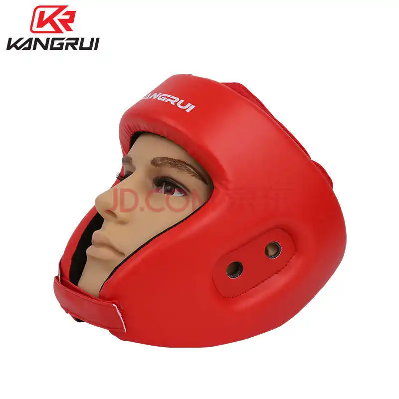 

Kang Rui Professional Sanda Head Guard Boxing Face Competition Training Helmet Protective Red L