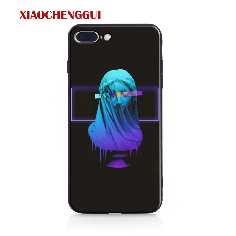 

neon Trippy statue Fashion art Coque Tpu Soft Silicone Phone Case Cover Shell For Apple IPhone 5 5s SE 6 6s 7 8 Plus X 10