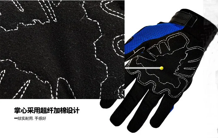 Вентиляция Лето полный палец moto rcycle перчатки, черный красный синий moto cross moto rbike половина пальцев перчатки moto rcyclist M L XL