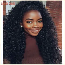 New Unprocessed Hair Natural 180 Density Full Lace Wig Curly Brazilian Virgin Hair Glueless Full Lace Loose Curly Wig Human Hair