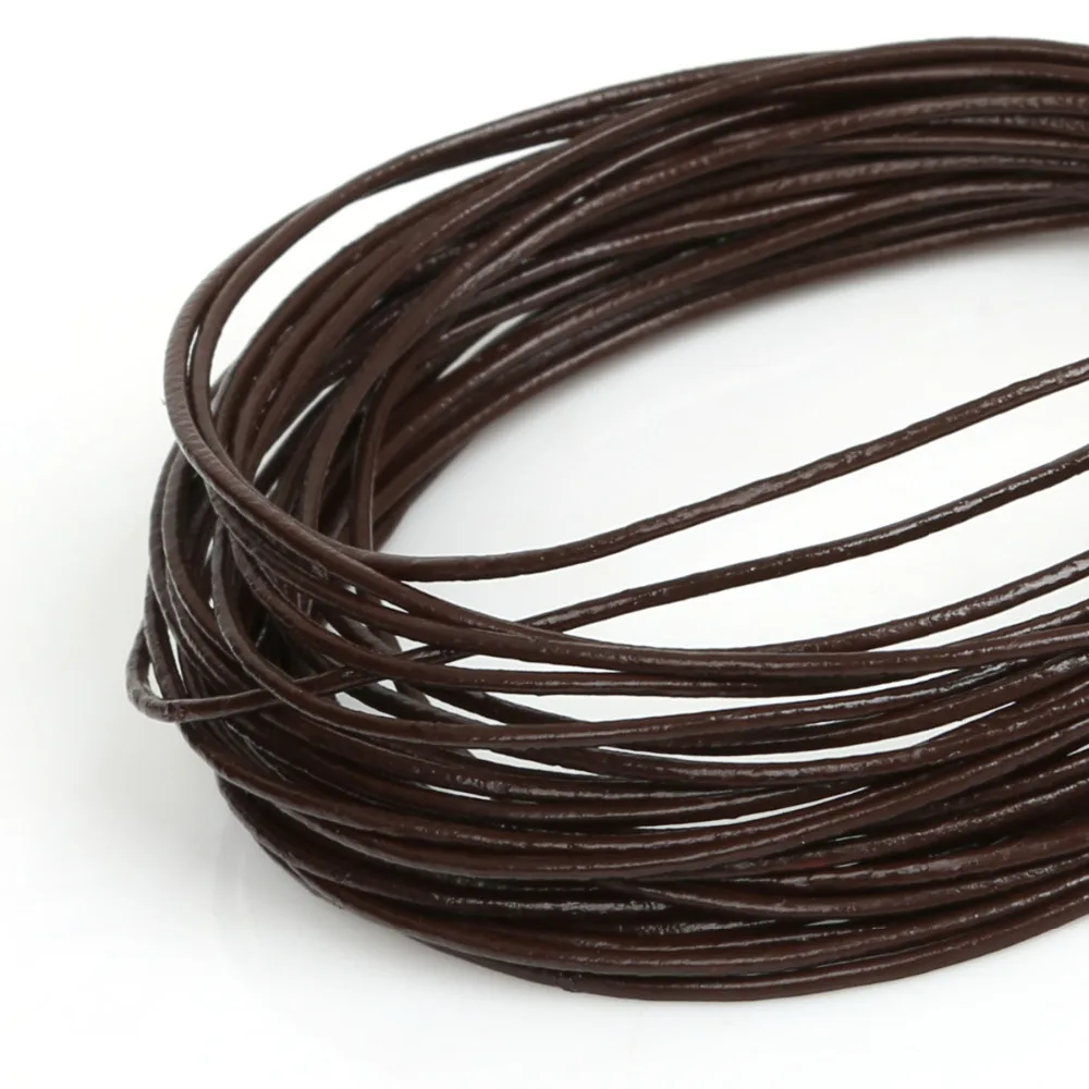 Leather cord Genuine leather rope 5meter for clothes and shoes jewlery making 1MM