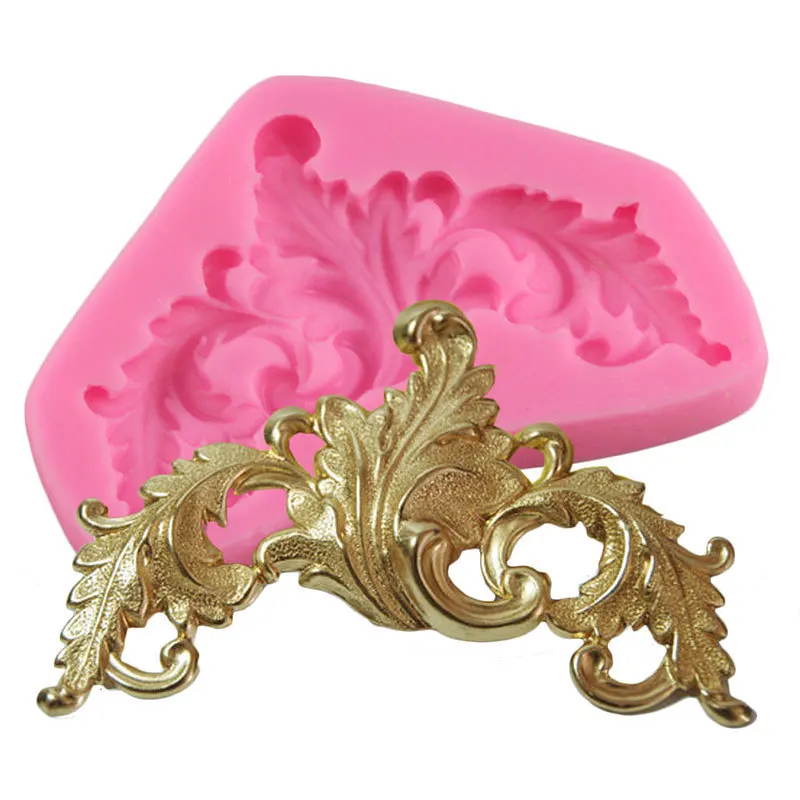 

Mujiang Baroque Scroll Relief Silicone Mold DIY Relief Cake Border Fondant Cake Decorating Tools Candy Chocolate Fimo Clay Molds