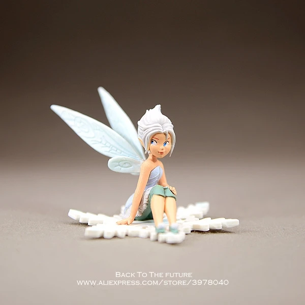 Disney Tinker Bell Princess white Cartoon 8cm mini doll Action Figure Anime Mini Collection Figurine Toy model for children gift |