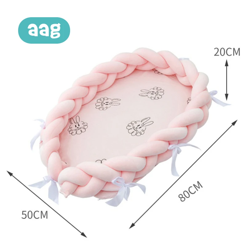 AAG Baby Bed Portable Crib Baby Nest Cot Pipe Kids Cradle Children's Bed Bumper Sides in the Crib Newborn Room Decor
