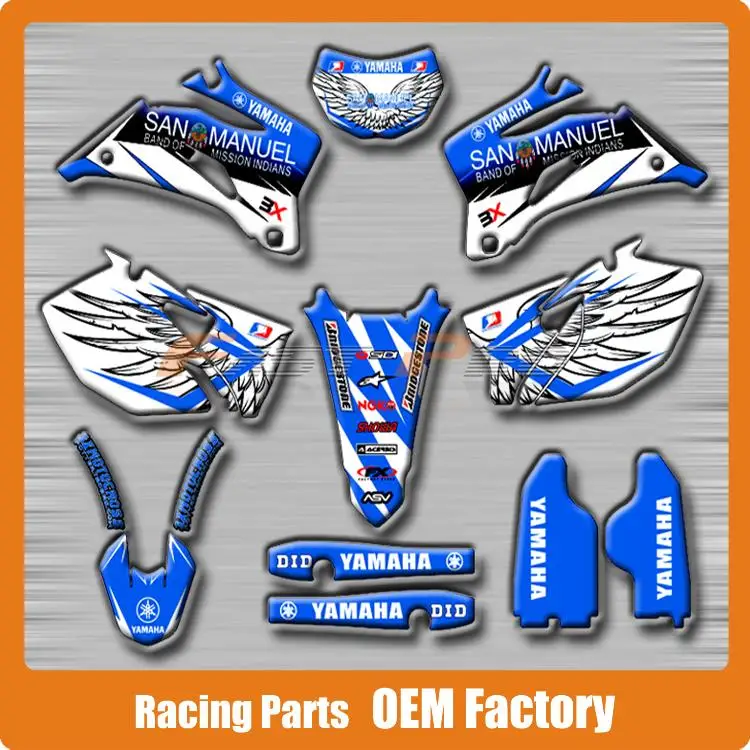 

Customized Team Graphics & Backgrounds Decals 3M Stickers For WRF WR250F 07-12 WR450F 07-11