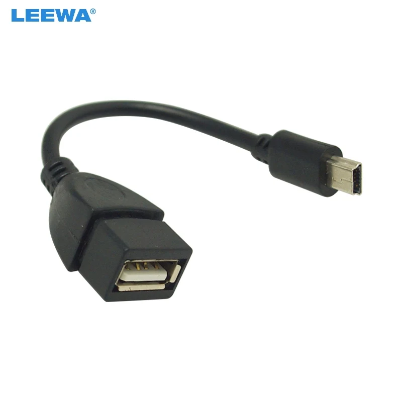 leewa-50pcs-138mm-car-audio-cd-dvd-5pin-mini-usb-male-to-usb-20-female-connection-cord-t-interface-otg-data-cable-5665