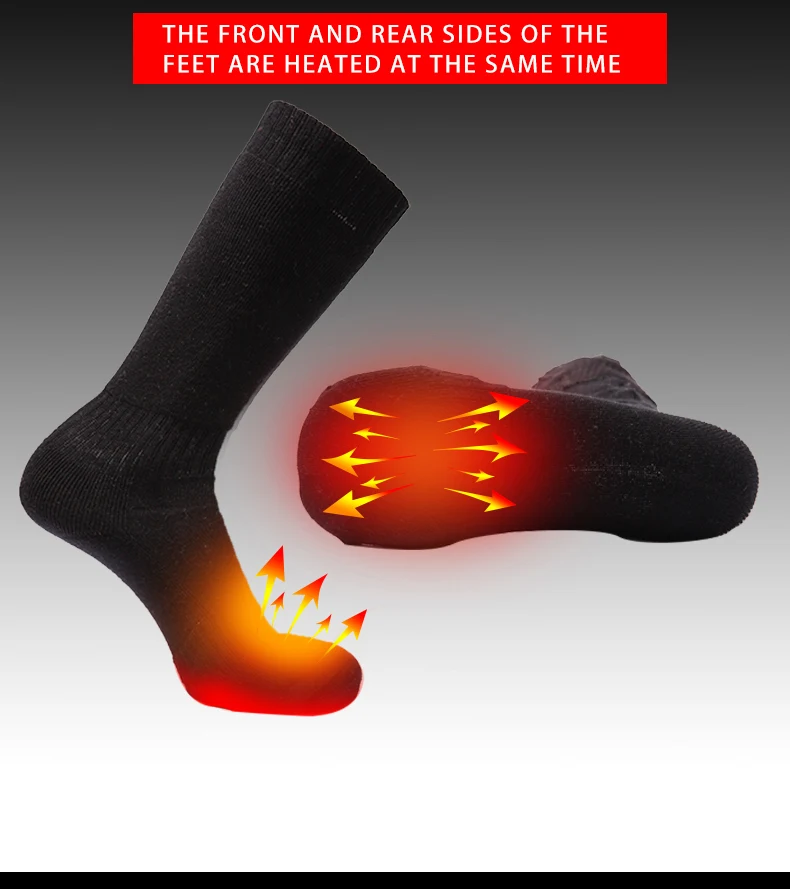 Спаситель нагревательные носки батарея нагрева спортивные носки зимние лыжные Верховые походы теплые носки три передачи контроль температуры 7.4V2200MAH